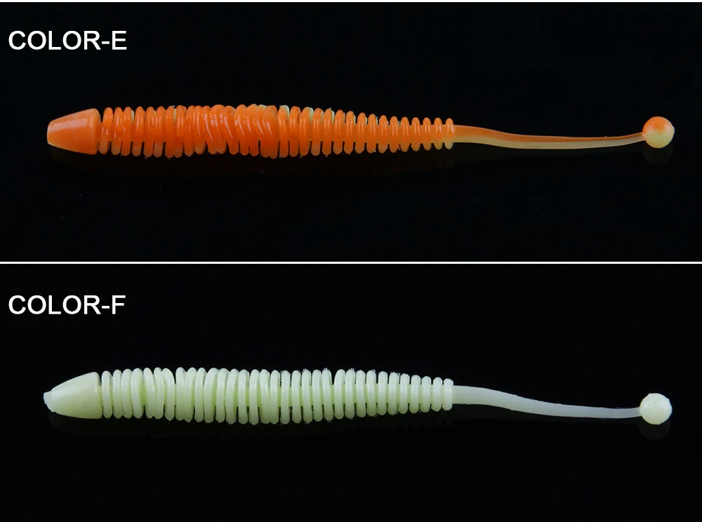 Spinpoler 10 шт. ультра мягкие рыболовные приманки 8 см 1 г длинная приманка Tail Grub искусственная бионическая мутная рыболовные черви Купальники 6 цветов