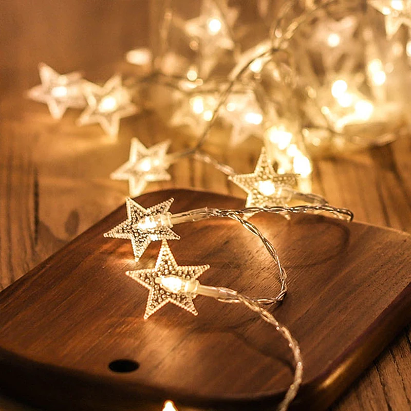 YINUO CANDLE 2/4.5M LED Star String Lights Fairy Garland LED Christmas Lights for Home Christmas Wedding Party Decoration
