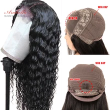 Водная волна Закрытие парик с детскими волосами предварительно Arabella бразильский Волосы remy 180% плотность закрытие шнурка человеческих волос парик