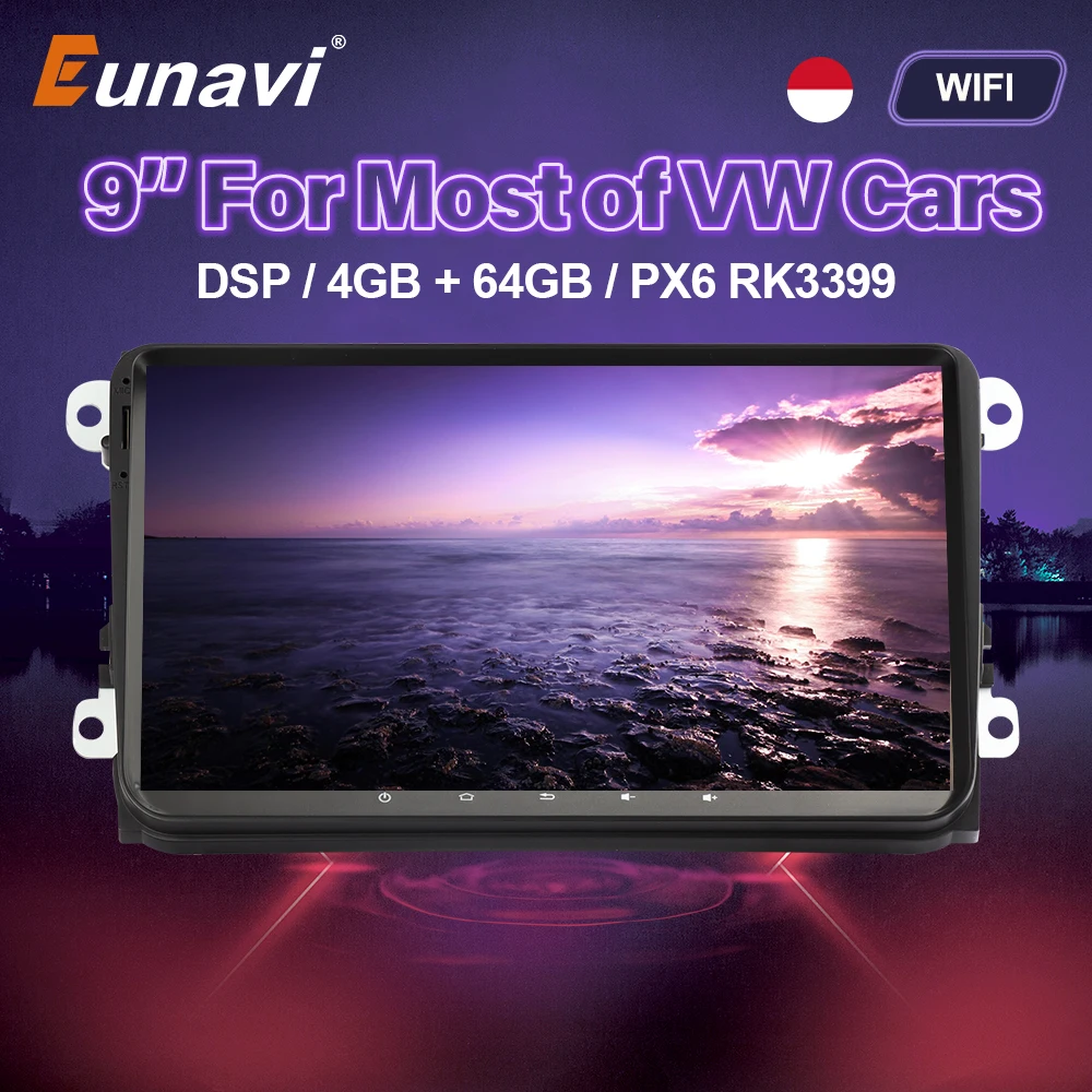 Eunavi 2 DIN Android Car Radio Multimedia GPS Auto For VW Passat B6 CC Polo GOLF 5 6 Touran Jetta Tiguan Magotan Seat Head unit