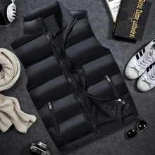 Зимний стиль плюс размер хлопковый жилет мужской свободный очень большой толстый жилет