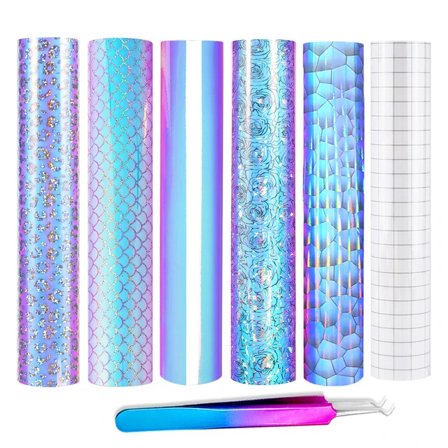 Holographic Opal Adhesive Craft Vinyl Permanent 12x10 9 Sheets Vinyl  Making Signs for Home Glass Cards Decoration DIY Cricut - AliExpress