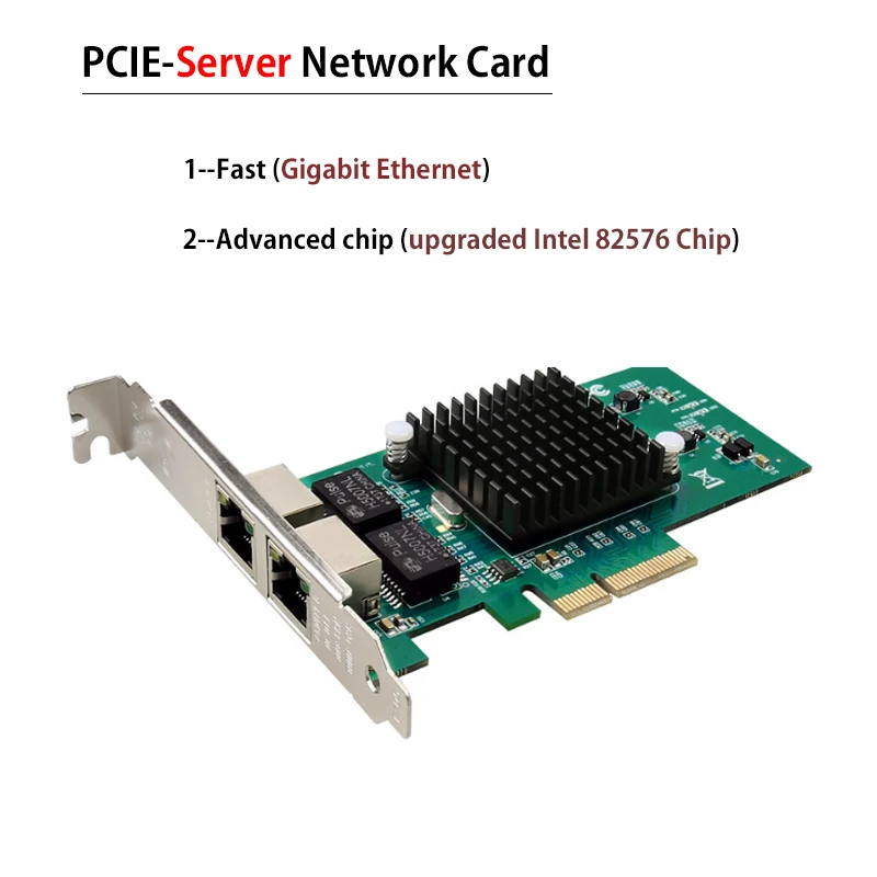 Сетевая карта для сервера PCI-E проводная встроенная сетевая чип intel настольного