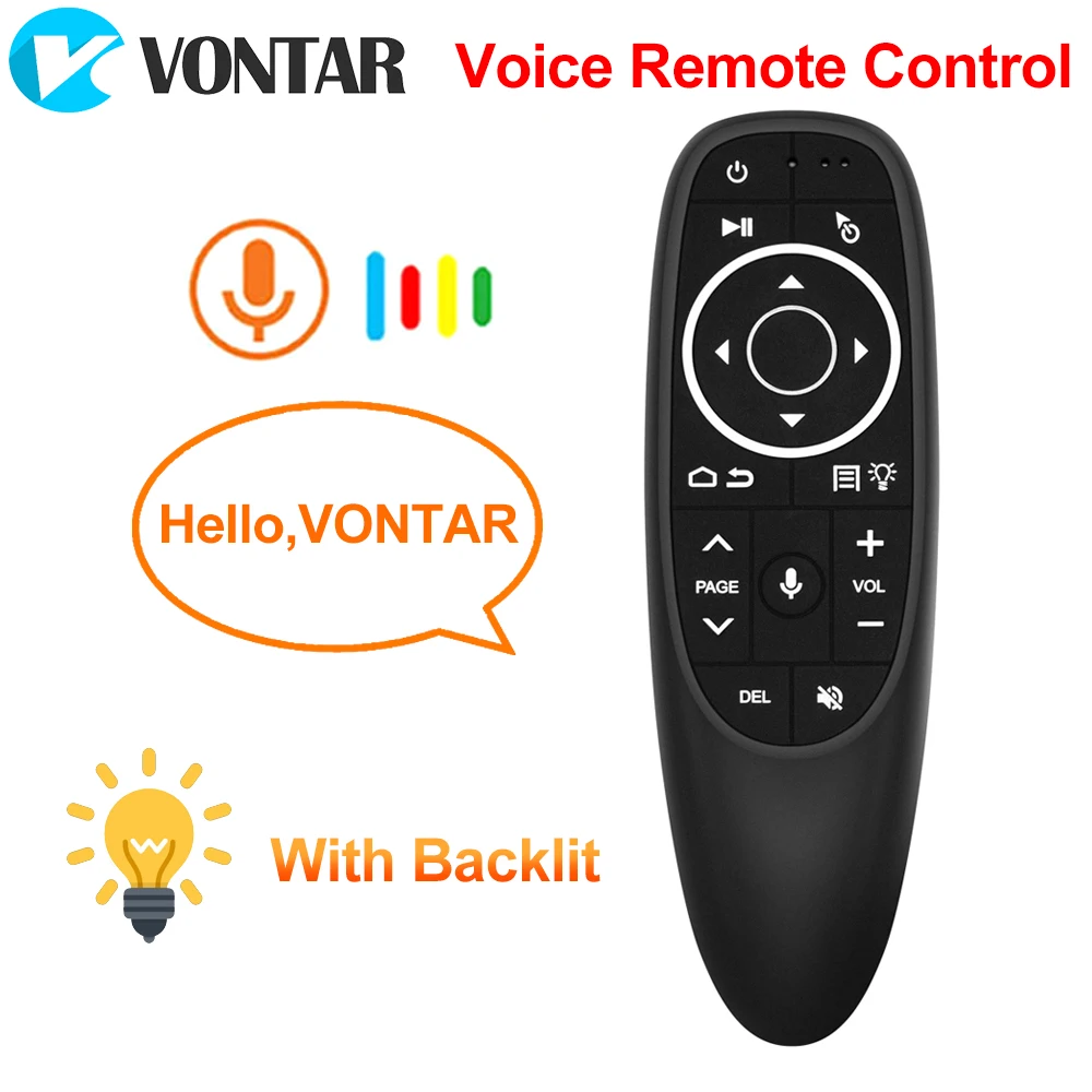 Vontar-controle Remoto de Voz para Android tv Box G10s Pro 2.4ghz Air Mouse Assistente de Pesquisa Google Giroscópio de Aprendizagem ir