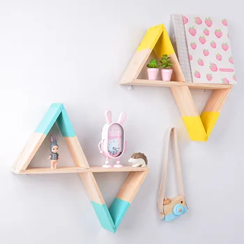

Nordic Style Nursery Wooden X Hanging Storage Rack Decoration Frame For Kids Room Wood Decor Rack For Scandinavian Kids Room