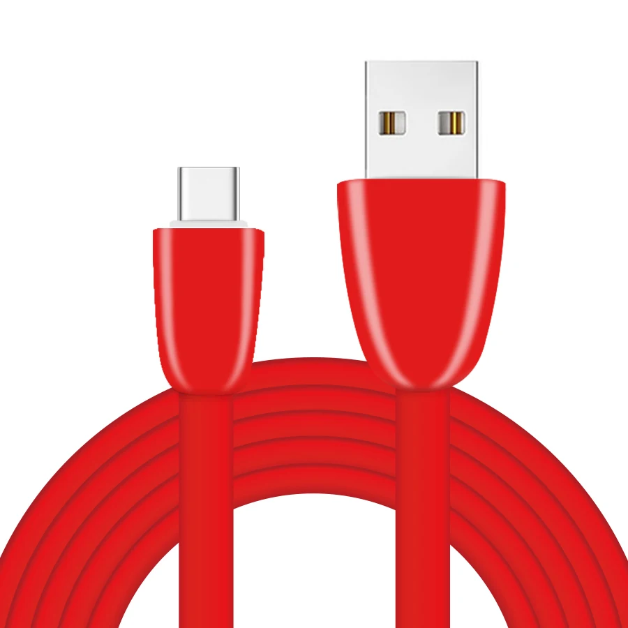 PINZHENG 1 м usb type-C кабель для быстрой зарядки для samsung S9 S8 huawei Xiaomi Redmi 7 Mobie Phone Usb кабели type-C зарядный шнур - Цвет: Red