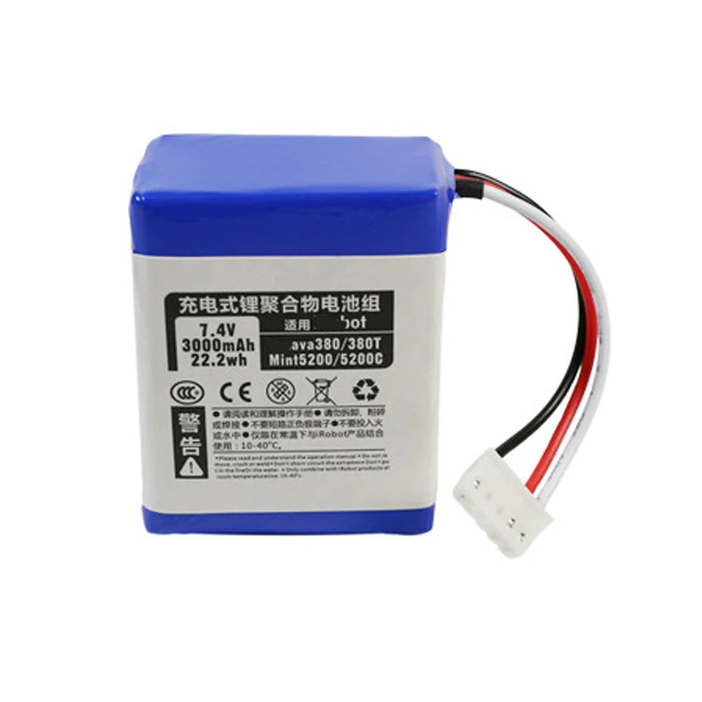 7,2 V 3000mAh литий-ионная батарея для iRobot Braava 380 380T Mint 5200 5200C аккумуляторная батарея аксессуары для пылесоса