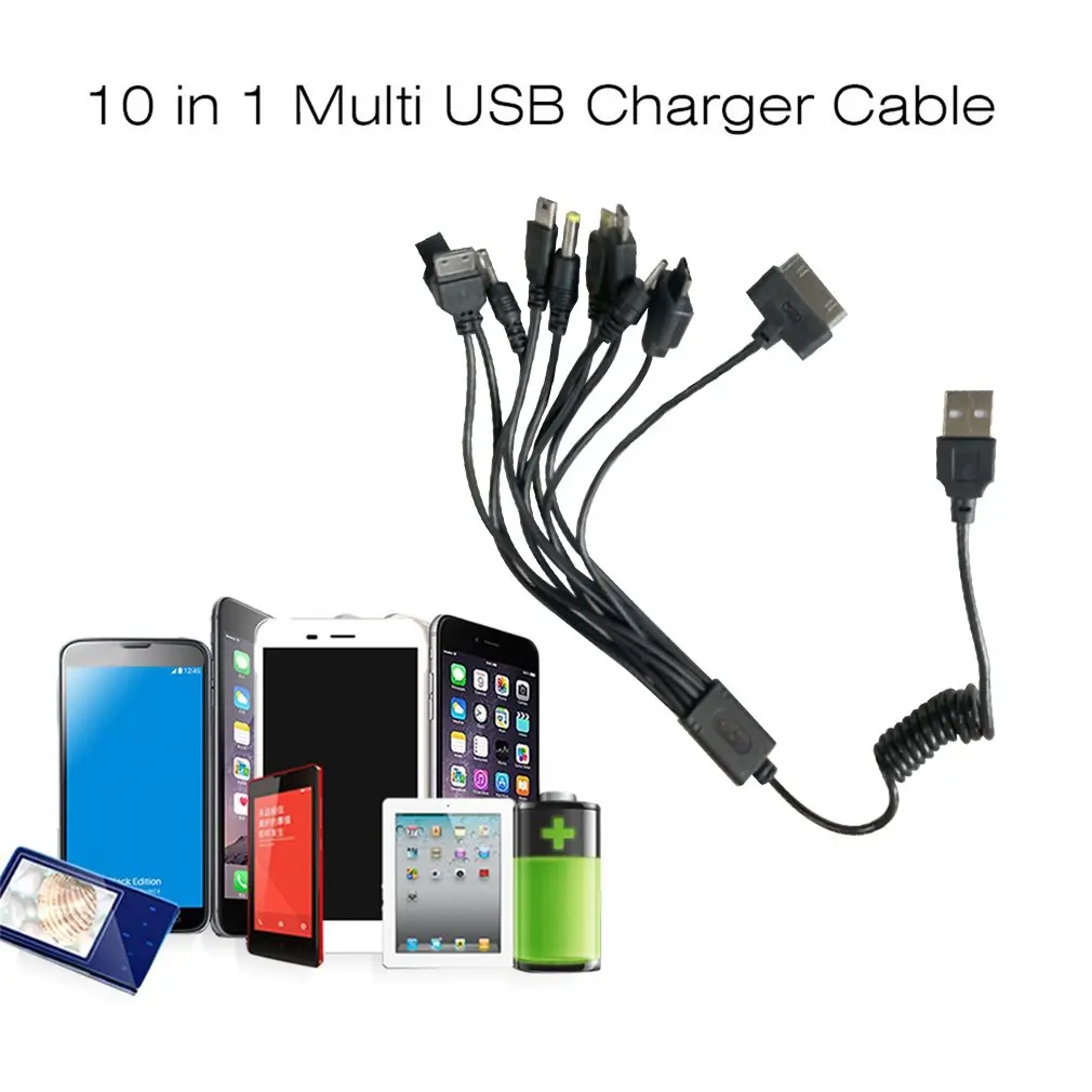 10 in 1 Multi USB Charger Cable Portable Functions Charge Charging Compatible with Most Brands Phones | Электроника