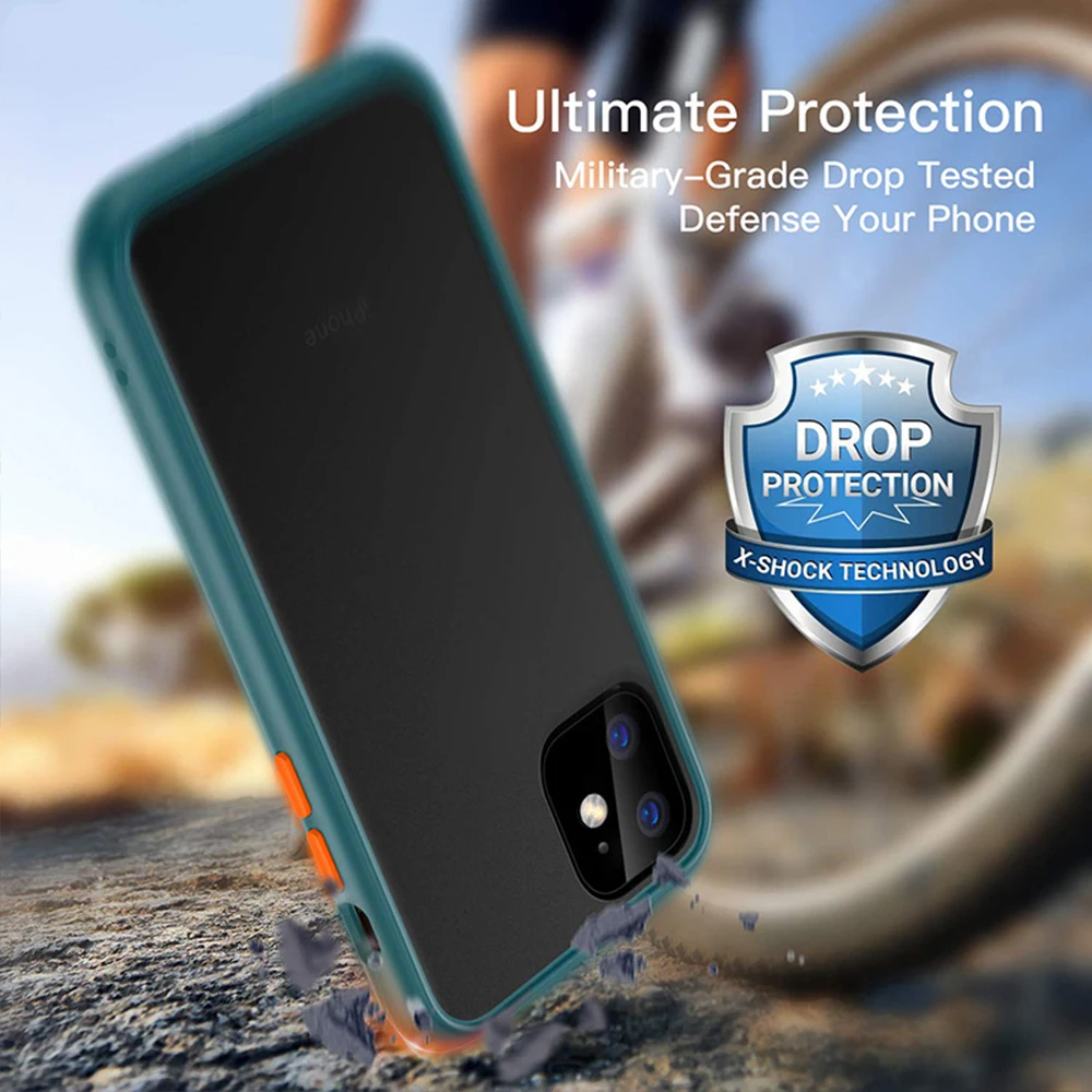Прозрачный матовый чехол для iPhone 11 мягкий силиконовый Pro Max 8 цветов|Бамперы| |