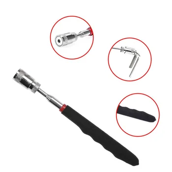 

New Car Strong Magnetic Picker With LED Light And Comfort Grip Rubber Handle Telescopic Extension Rod Automobile Metalsss