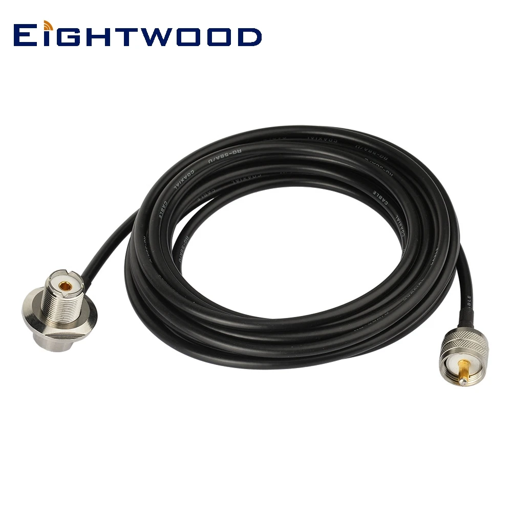 Eightwood UHF PL259 штекер-УВЧ SO239 женский кабель RG58 610 см для автомобиля SUV грузовика CB