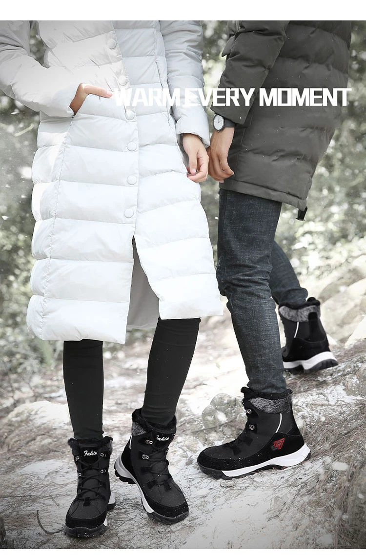 Winter Warm Snow Boots Men Fur Shoes Casual Non-slip Men Sneakers Waterproof Walking Shoe Plush Footwear Zapatos Hombre Big Size