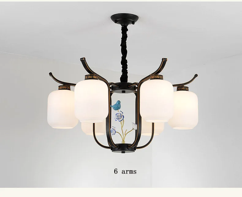 6arm chandelier Современное освещение люстры лампы светильники скандинавский светодиодный люстры гостиная спальня столовая Ресторан подвесной светильник лампы - Цвет абажура: 6arm chandelier