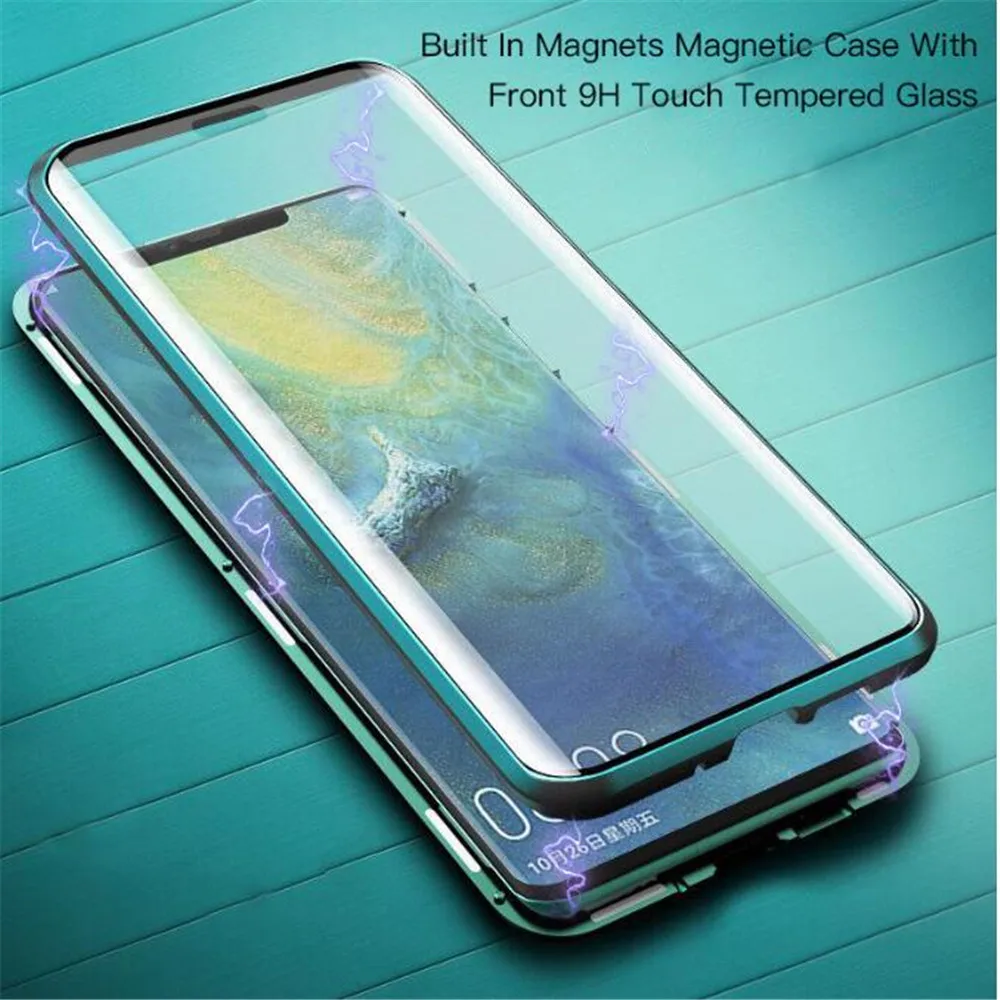 Egeedigi 360 Полный Магнитный чехол для huawei mate 20 30 Pro P30 Pro передний задний стеклянный чехол s для huawei mate 20X20 Lite Магнитный чехол