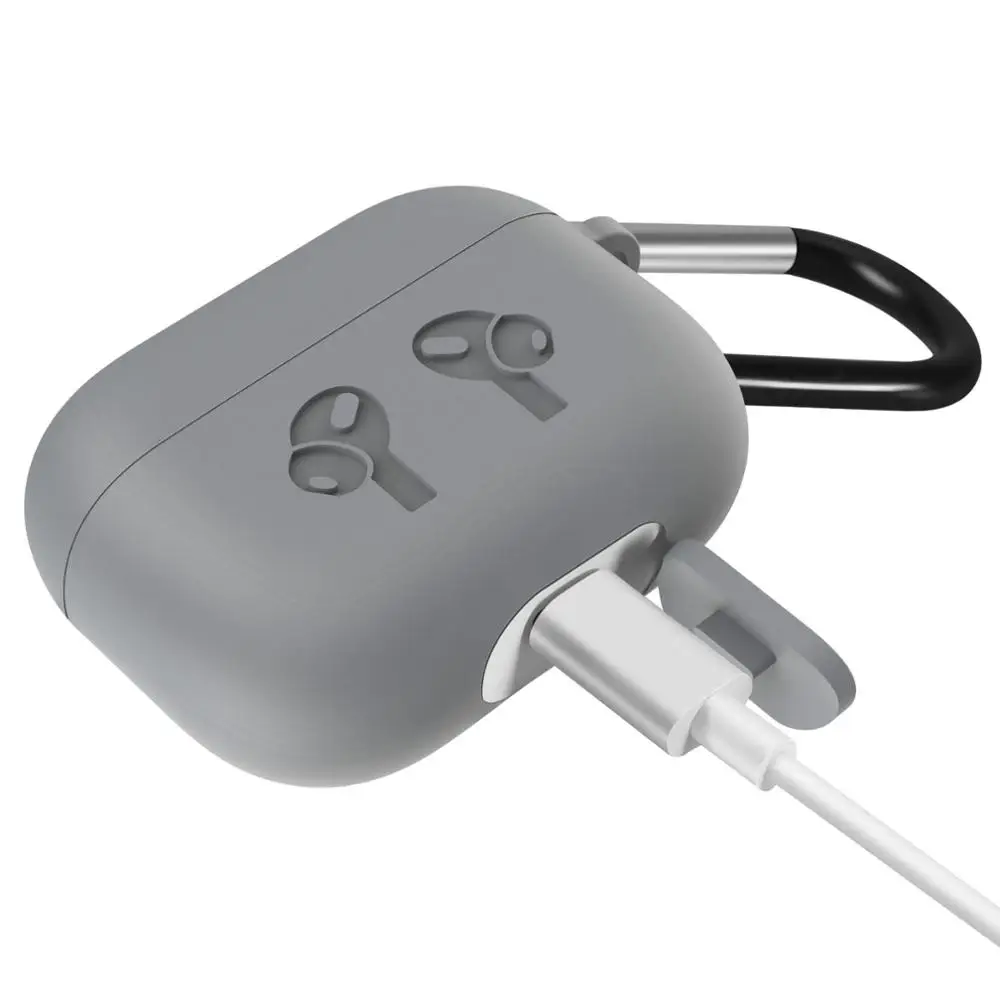 grey01 Для Airpods силиконовый чехол для Airpod Pro Защитный Водонепроницаемый силиконовый защитный чехол - Цвет: grey01
