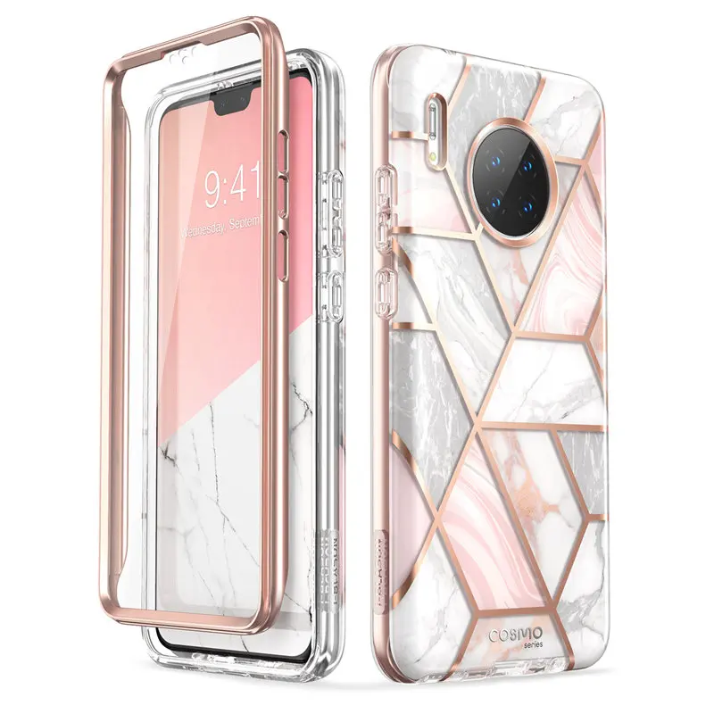 I-BLASON для huawei mate 30 Чехол( выпуск) Cosmo полный корпус блестящий чехол под мрамор Чехол со встроенной защитной пленкой