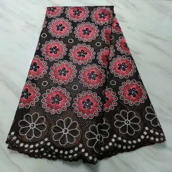 Бордовая Белая французская кружевная ткань с камнями Высокое качество африканская кружевная вышивка нигерийская кружевная ткань для одежды - Цвет: black