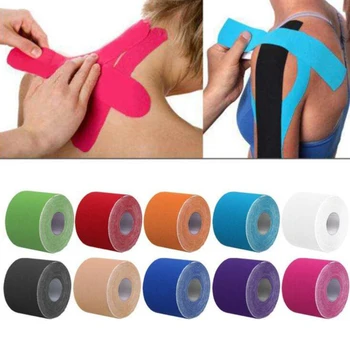 

Kinesiology Tape Athletic Tape Sport Recovery Tape Strapping Gym Fitness Tennis Running Knee Muscle Protector Scissor