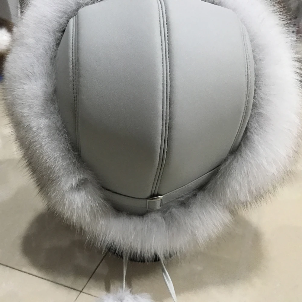 Мода для женщин и девочек Sombrero De Piel De Zorro Invierno ruasia Sombrero De Piel De Zorro Real De Las Mujeres De Calidad