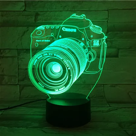 Новинка светодиодсветодиодный лампа с 3d-камерой украшение для дома сна 7 цветов
