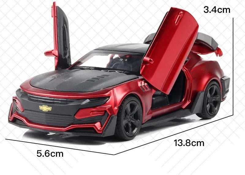 1: 32 со звуком и светильник Chevrolet Bumblebee comei Luo металлическая модель автомобиля маленькая модель автомобиля детская Игрушечная машина