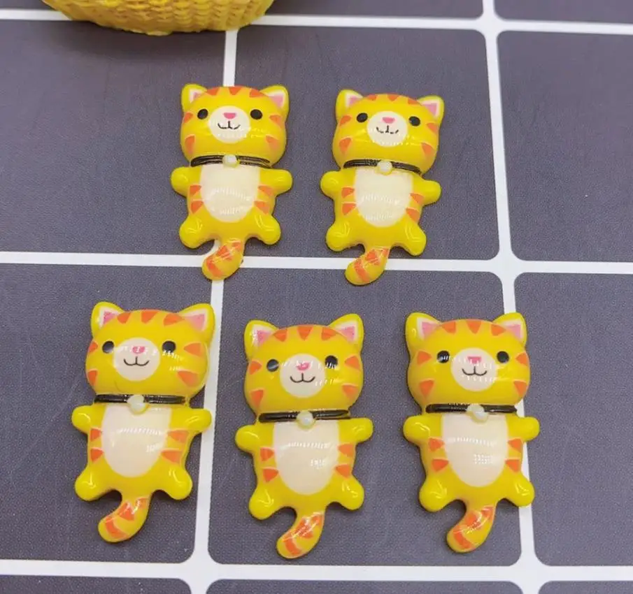 Kawaii Cartoon Cat Resin Flat back Cabochon DIY Scrapbooking Decorative Craft Making Headgear accessories