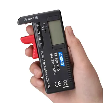 

Volt Checking Button Cell Plastic Electrical Battery Tester Capacitance Small Diagnostic Tool LCD Digital Universal Measurement