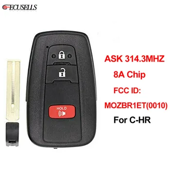 

2+1/3 Button Remote Smart Car Key Fob ASK 314.3MHz with 8A Chip MOZBR1ET FCC ID: BRIET-0010-US for Toyota C-HR 2018 2019