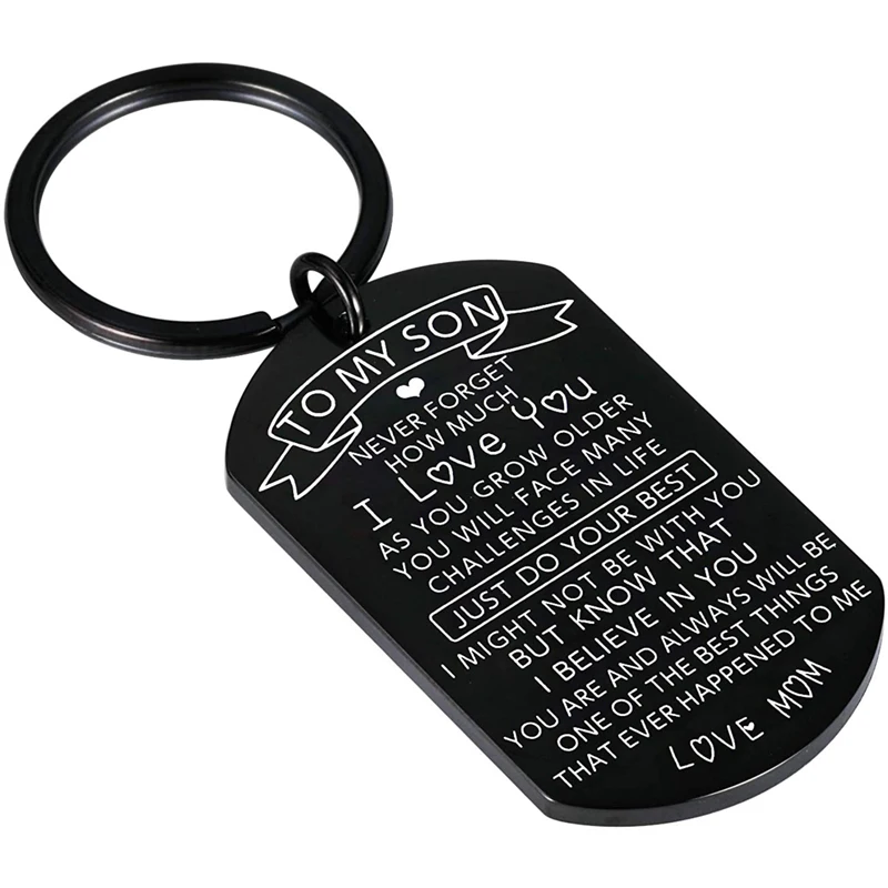 Sohn Geschenke von Mama Zu Meinem Sohn ICH Liebe Sie Keychain Geschenk für Ihn Jungen Männer Inspirational Schlüsselring Geschenk für zurück Zu Schule Geburtstag