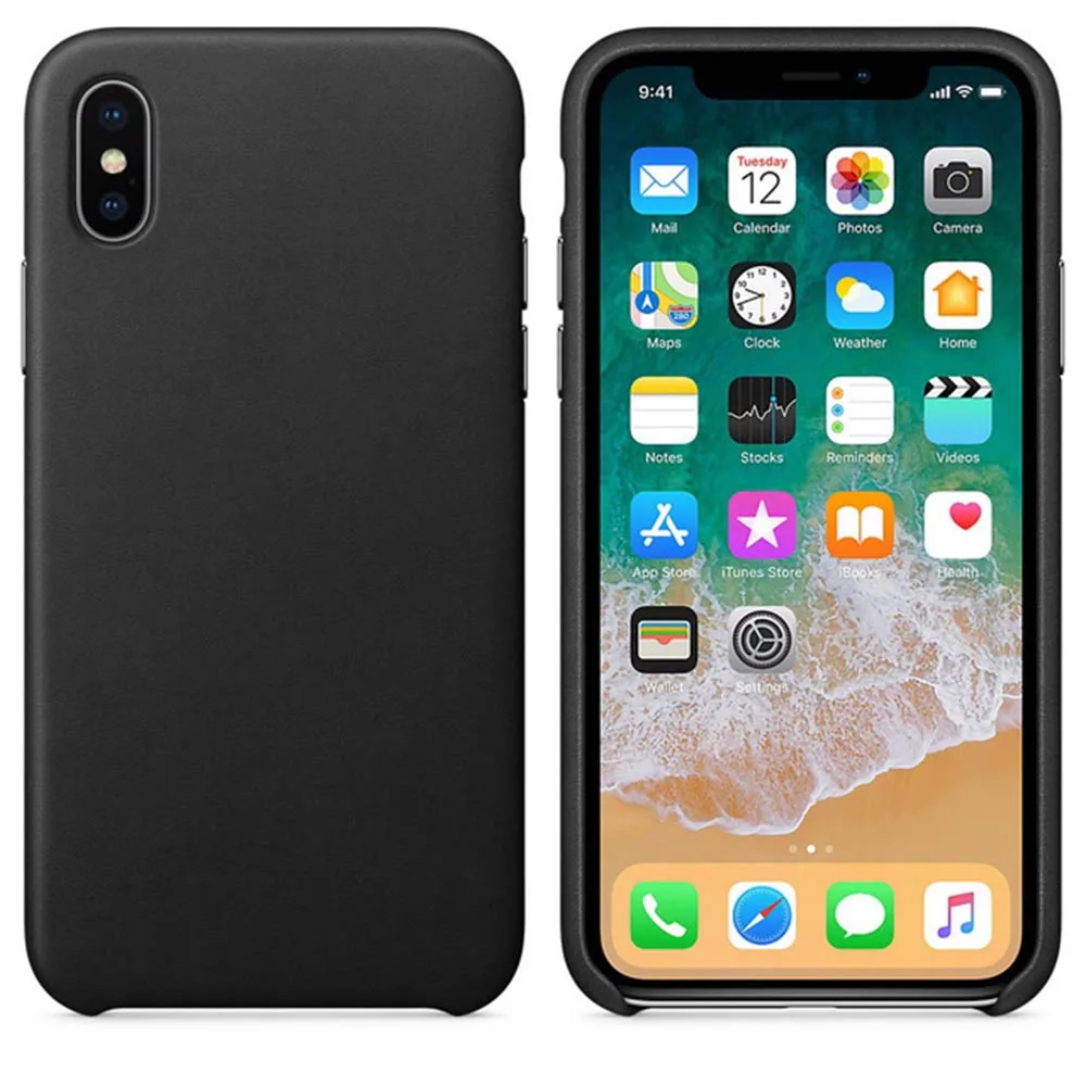 Официальный чехол из натуральной кожи для iphone 7 8 plus X XS XR XS MAX чехол из натуральной кожи с розничной посылка