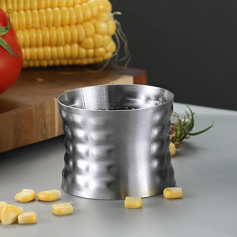 Easy Corn Stripper Kitchen Gadgets Stainless Steel Corn Cob Cutter Remover Round Corn Kerneler Peeler Cooking Tools Accessories