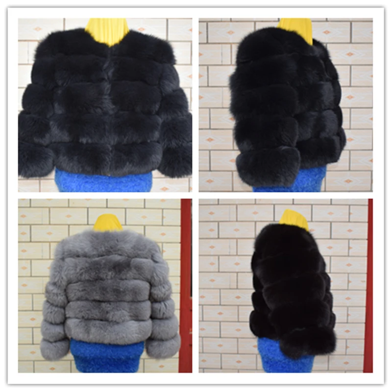 Новая женская теплая шуба из натурального Лисьего меха, короткая приталенная зимняя куртка из натурального меха, модное роскошное пальто