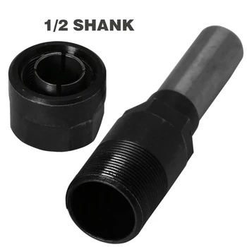 

1/2'' 1/4'' 8mm Shank Bits Router Collet Extension Rod Engraving Machine Black