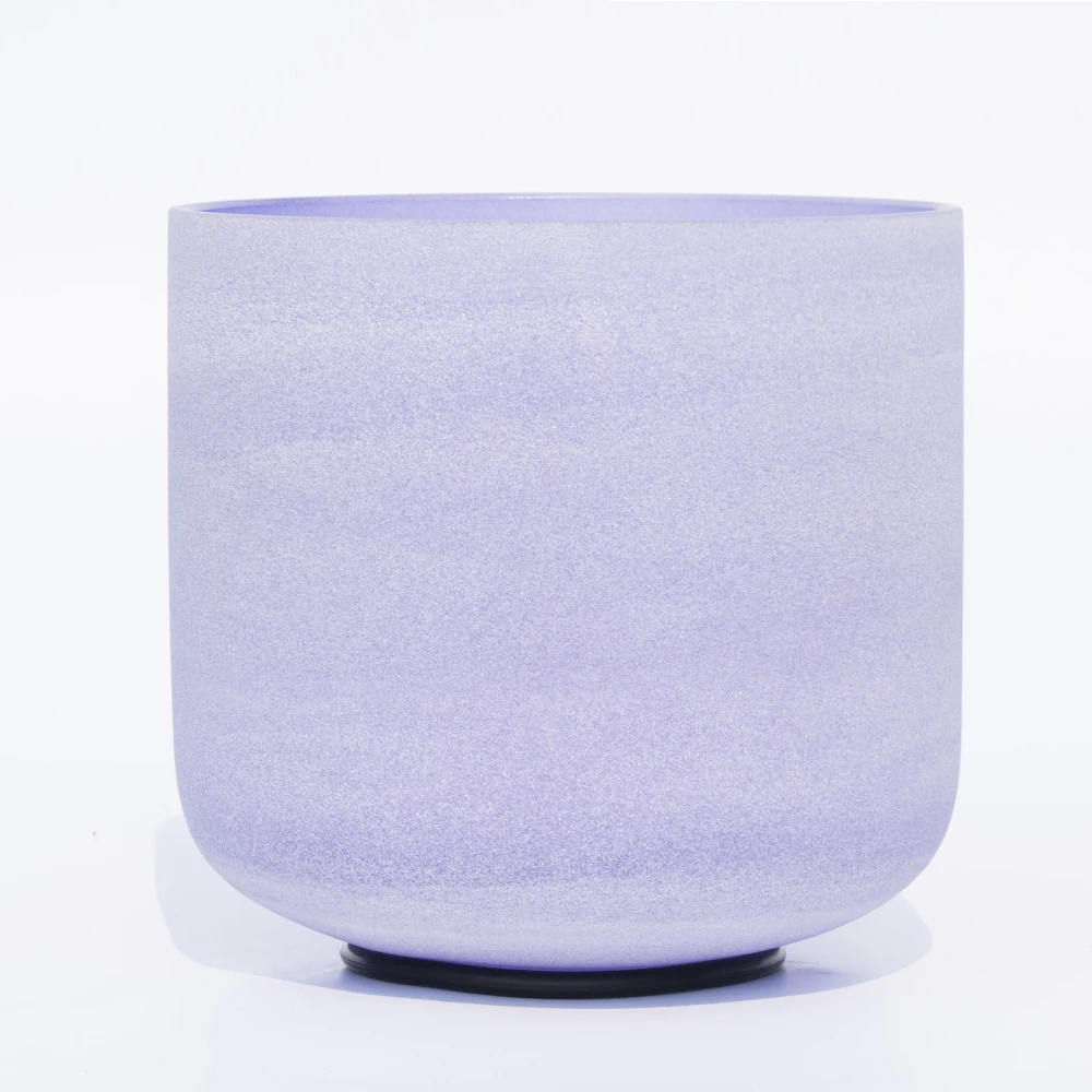 

8 Inch Note B Crown Chakra Light Purple Chakra Quartz Crystal Singing Bowl - Yoga