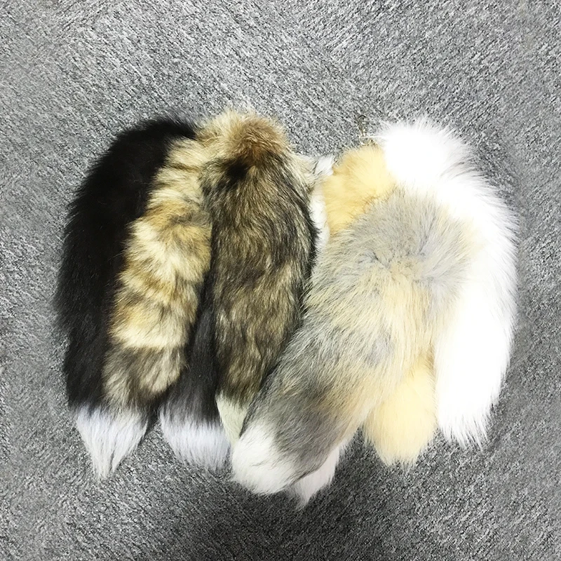 Брелок для ключей в виде лисьего хвоста 40 см|Брелоки| |