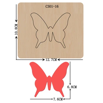 

New Butterflies, cards, felt Wooden die Scrapbooking C-301-16 Cutting Dies Compatible with most die cutting machines