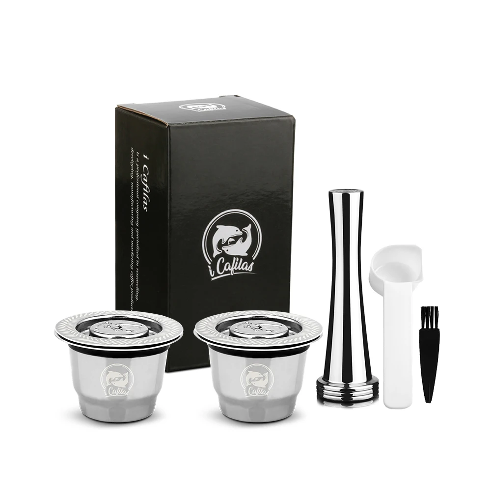 Reusable Coffee Capsule Pod and Tamper Set