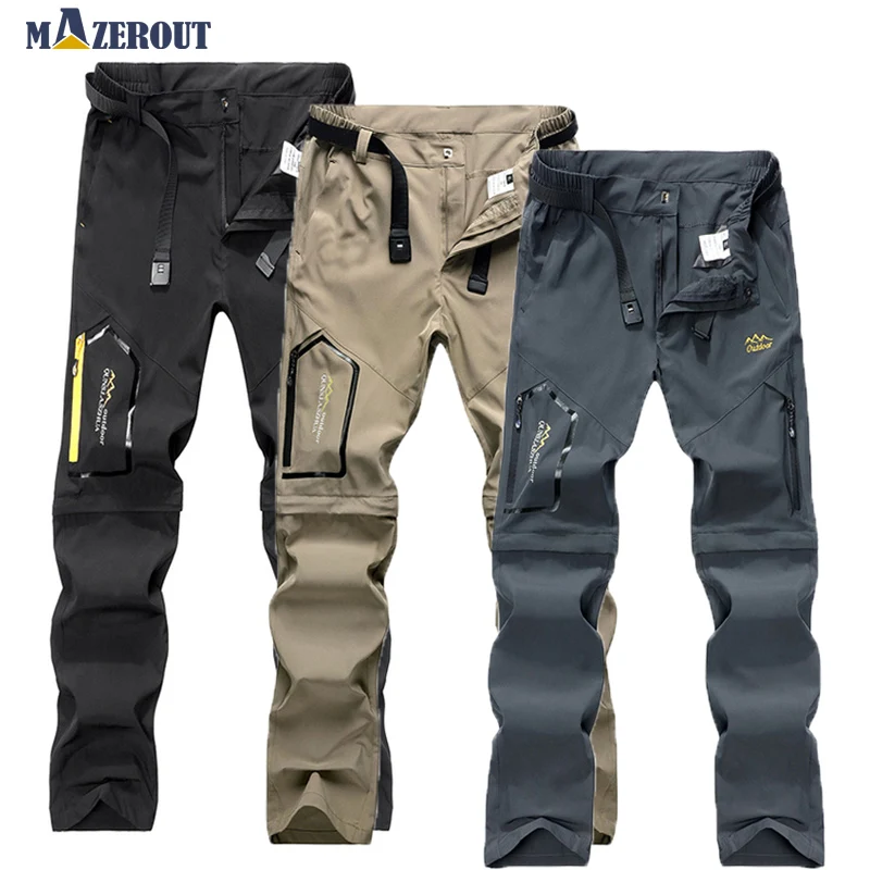 Men's Camping Hiking Pants Trekking Fishing High Stretch Summer Sweatpants  Waterproof Quick Dry UV-Proof Outdoor Travel Trousers