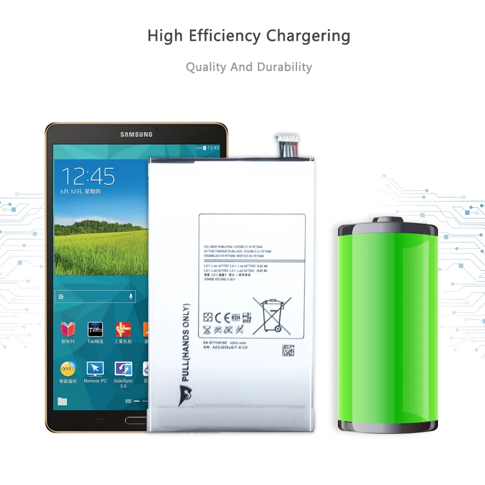 Аккумулятор для планшета samsung GALAXY Tab S 8,4 SM-T700 T701 T705 EB-BT705FBC EB-BT705FBE 4900 мАч Сменный аккумулятор для телефона