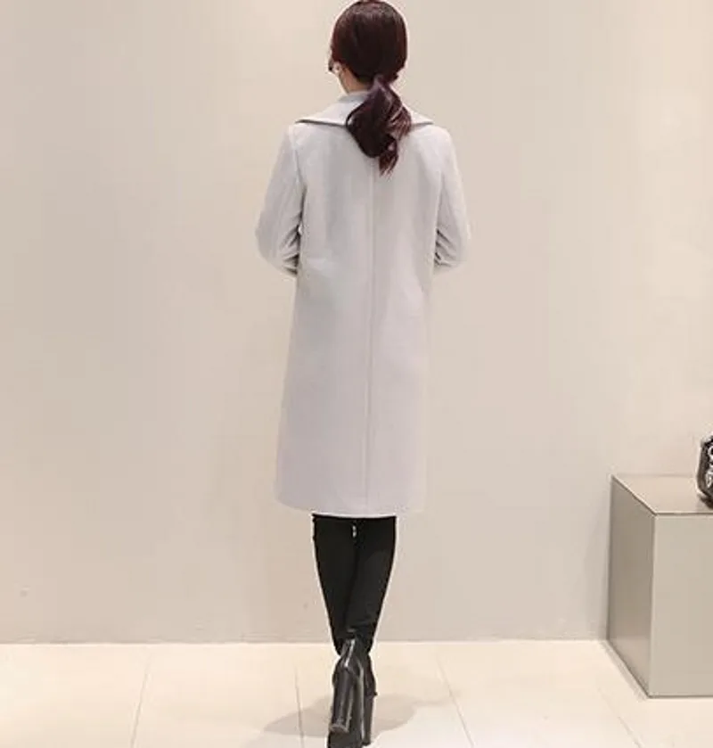 Модное женское Шерстяное Пальто, женское длинное пальто, новая зимняя одежда, толстое шерстяное пальто, профессиональное Женское пальто
