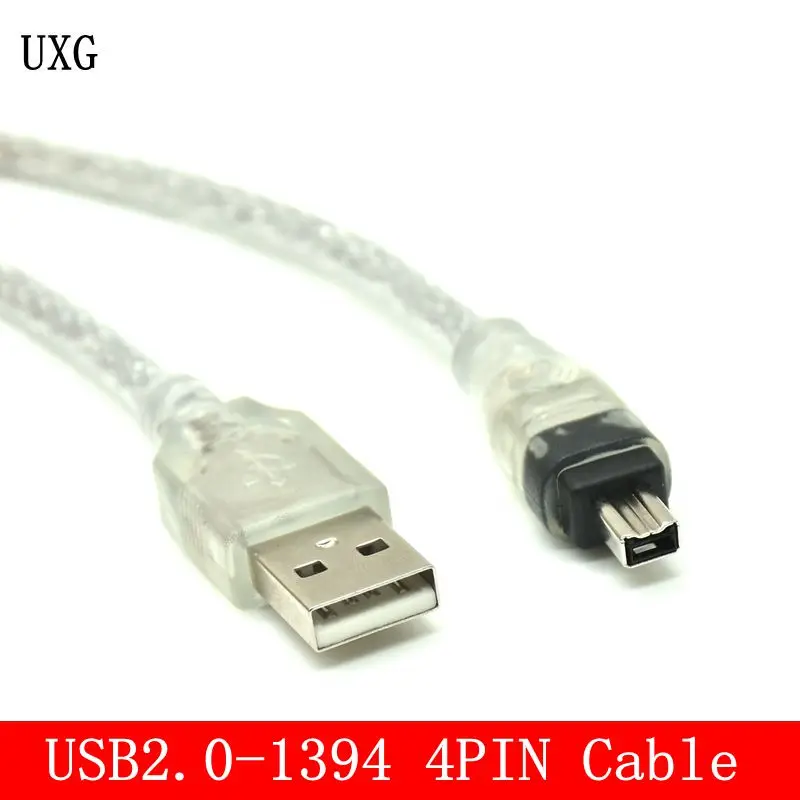 1M/3ft Usb Male Naar Firewire Ieee 1394 4 Pin Male Ilink Adapter Cord Firewire 1394 Kabel Voor