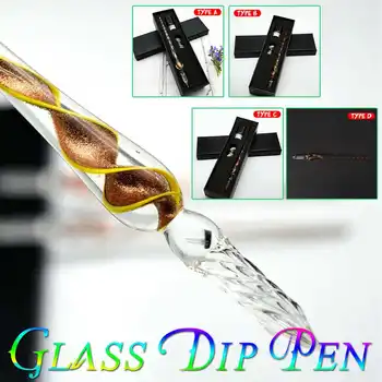 

Glass Dip Pen Set Glass Pens Color Pattern Transparent Fountain Pen Gift Set With 7ml Ink Color Christmas Gift Stationery