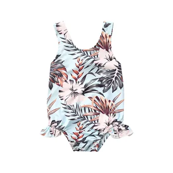 

Floral Swimsuits For Infant Newborn Baby Boy Girls strap Ruffles Rompers Shorts Summer Baby Kids Swimwear beach Swimsuit Clothes