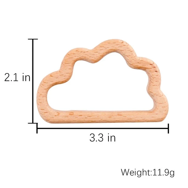 1 шт. Детские деревянный Прорезыватель соски-пустышки цепь кулон для малышей с рисунком кактуса для кормления из бука против грызунов нового дизайна прорезывания зубов игрушки, не содержащие БИСФЕНОЛ детская Товары - Цвет: Cloud