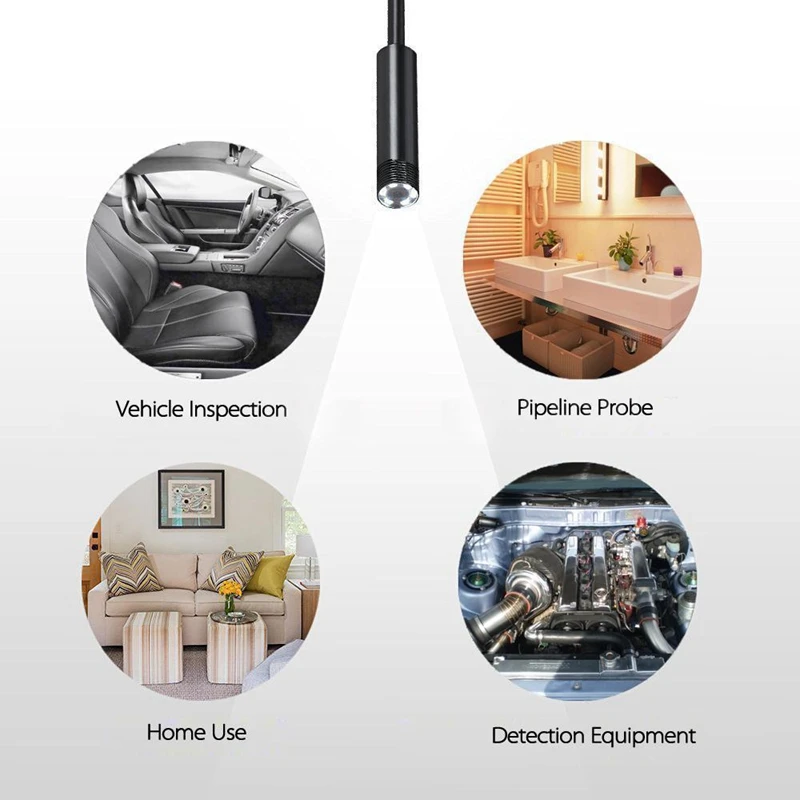 Зарядных порта USB для автомобиля эндоскоп Камера диагностическом инструмент