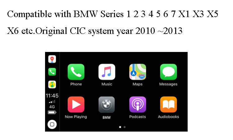 Top Wireless CarPlay Android Auto Retrofit Box for BMW CIC All Series Support Latest IOS 13 Reversing Camera Module 7