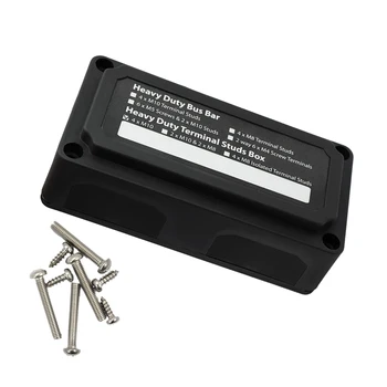 

Heavy Duty 4-Way Bus Bar/Power Distribution Box With Screw On Cover 200A