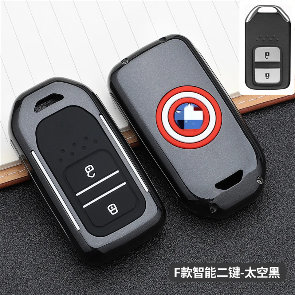 Custodia a 2 pulsanti per auto in fibra di carbonio per Honda Crv Civic Crad V Accord Pilot 2017 2016 2015 accessori portachiavi - H2b8d2658477d485ea5aebae90ed4c82fP