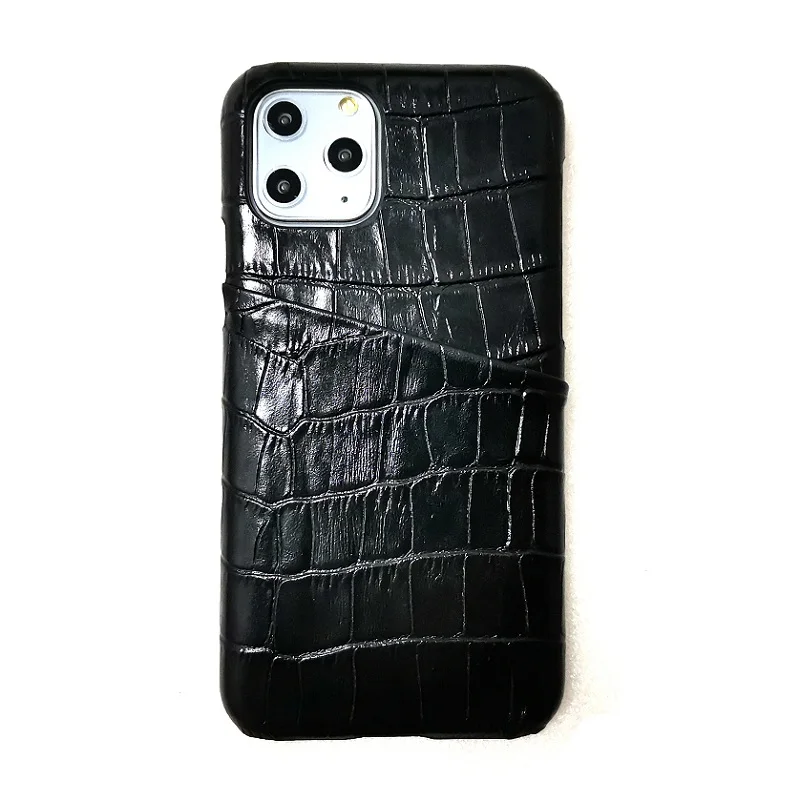 Чехол Solque из натуральной кожи для iPhone 11 Pro Max, чехол для телефона s, Роскошный милый крокодиловый держатель для карт, ультра тонкий жесткий чехол