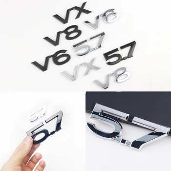

For Toyota VX-R Corolla Auris Yaris Camry Crown Car Accessories 1Pcs ABS V6 V8 VX 5.7 Emblems Car Body Trunk 3D badge stickers